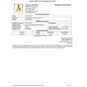 Brighton Laboratory Certificate of Analysis for ProHealth raspberry Molecular Hydrogen Tablets, lot B25216006, October 1, 2025