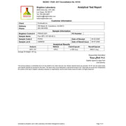 Brighton Laboratory certificate of analysis for Pure BPC-157 supplement showing verified potency and purity results
