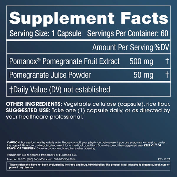 ProHealth Longevity Full Spectrum Pomegranate - 60 capsules - Supplement Facts