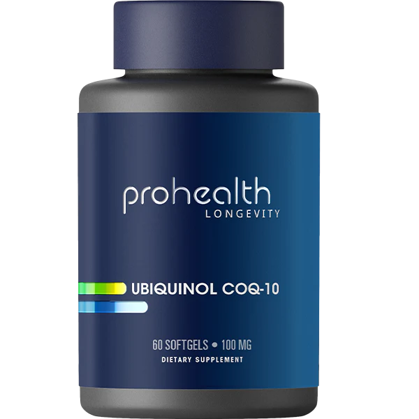 Prohealth Longevity Ubiquinol CoQ-10 delivers the highly-bioavailable form of CoQ-10—namely ubiquinol—to support mitochondrial energy production, cardiovascular performance, and long-term cellular resilience