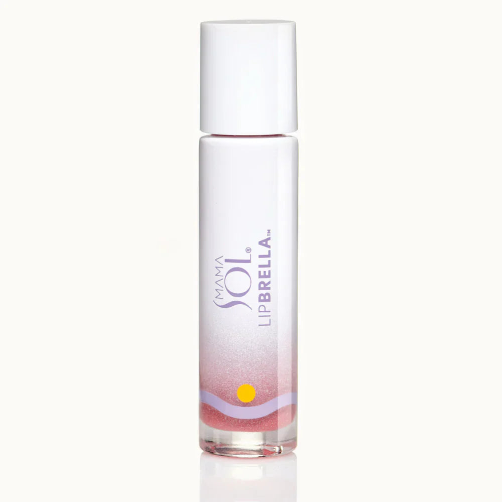 Mama Sol LIPBRELLA™ mineral tinted lip oil SPF 20 with white background