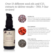 Annmarie Anti-Aging Facial Oil featuring antioxidant-rich seed oils and botanical ingredients