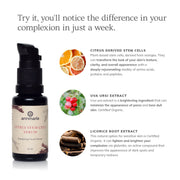 Annmarie Citrus Stem Cell Serum featuring citrus stem cells, uva ursi, licorice root, and amla berry
