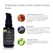 Annmarie Resurfacing Facial Exfoliant featuring honey-derived lactic acid, cucumber, and blue tansy