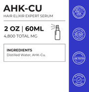 Product Facts and ingredients for Neurogan Health AHK-Cu Hair and Scalp Serum 4,800 mg.