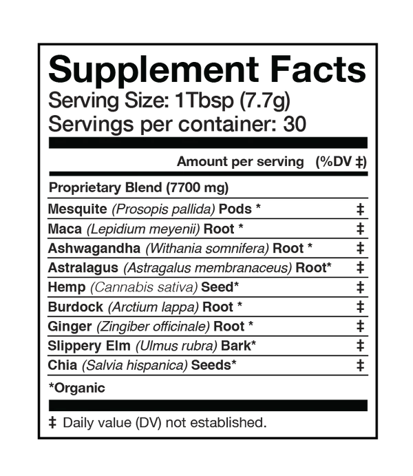 Anima Mundi QI ENERG Supplement Facts