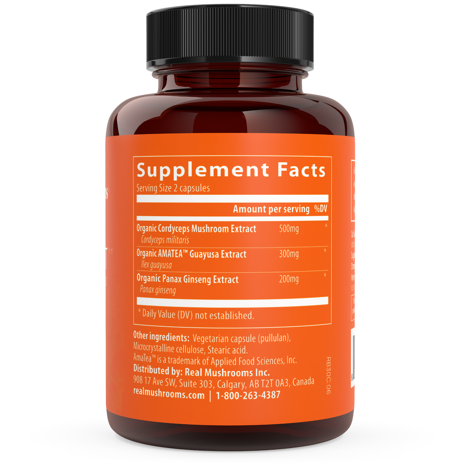 Real Mushrooms Real Boost Supplement Facts