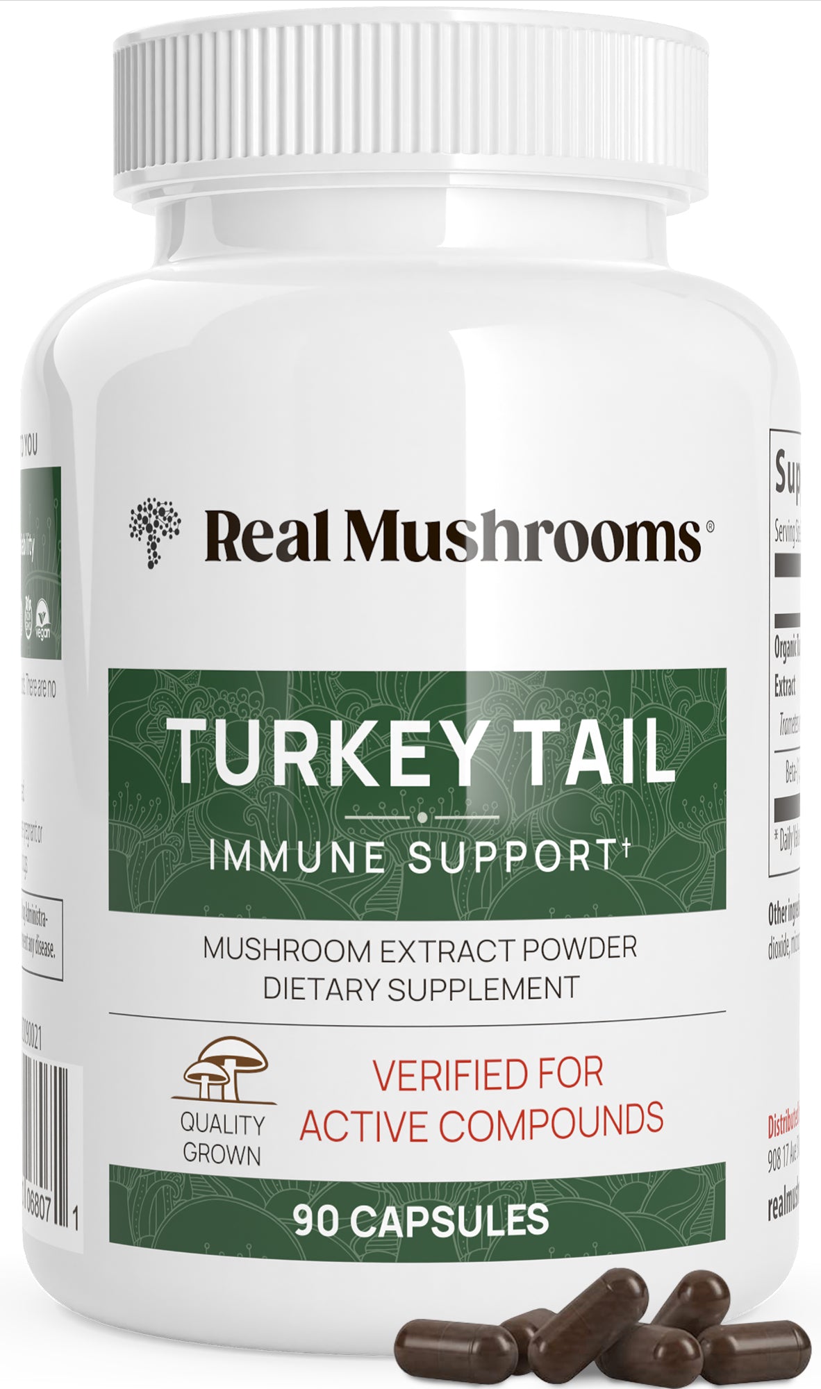 Real Mushrooms Turkey Tail 90 capsules 