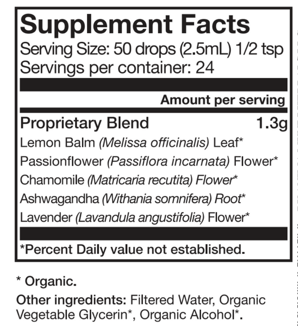Anima Mundi Relax Tonic Supplement Facts