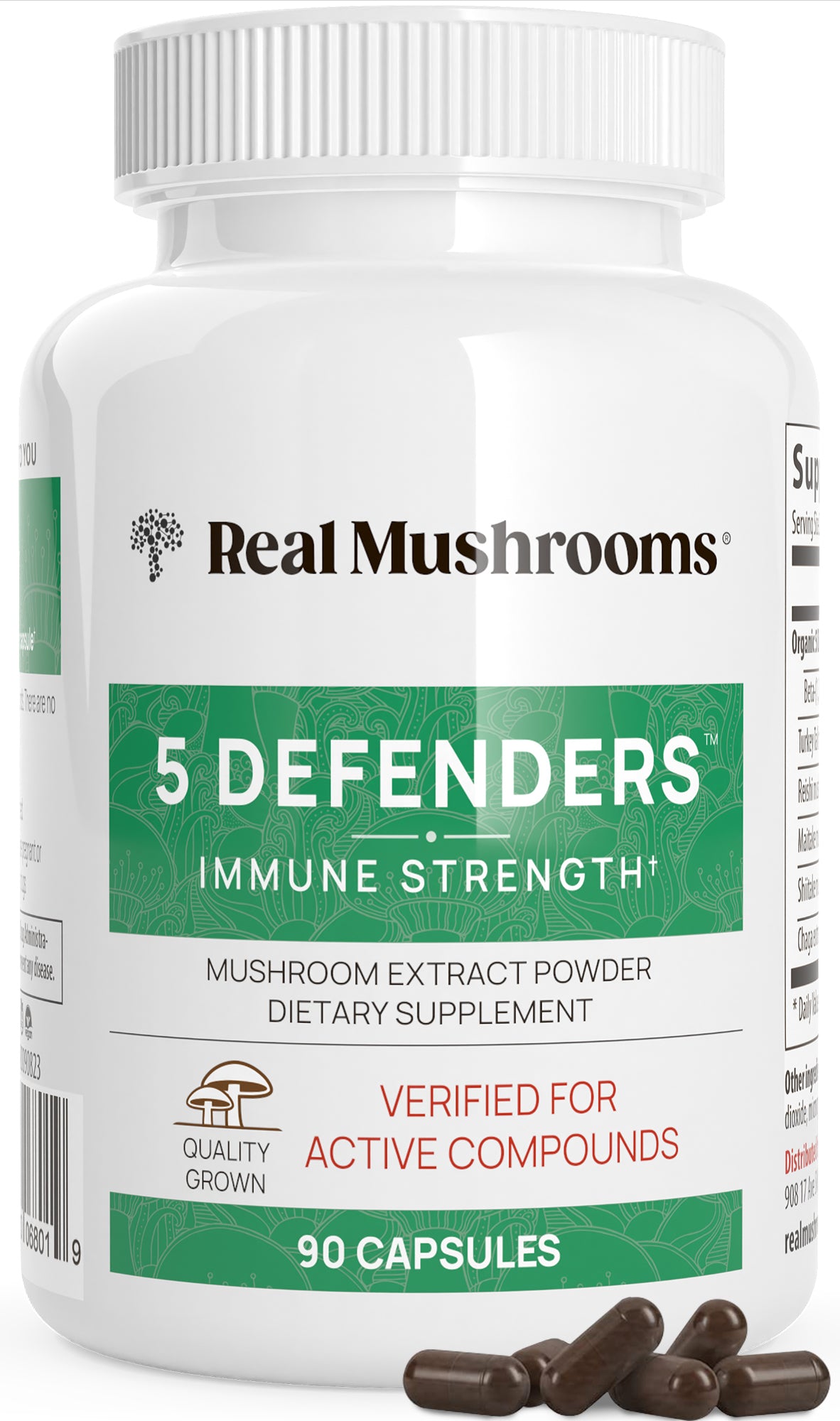 5 Defenders Organic Mushroom Blend 90 Capsules