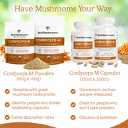 Real Mushrooms Organic Cordyceps Extract Capsules and Powder Other Benefits 
