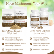 Organic Lions Mane Extract Capsules and Powder Other Benefits 