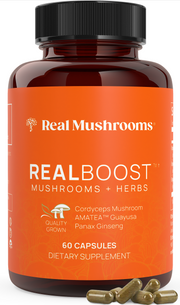 REAL MUSHROOMS RealBoost - Cordyceps, Guayusa and Ginseng
