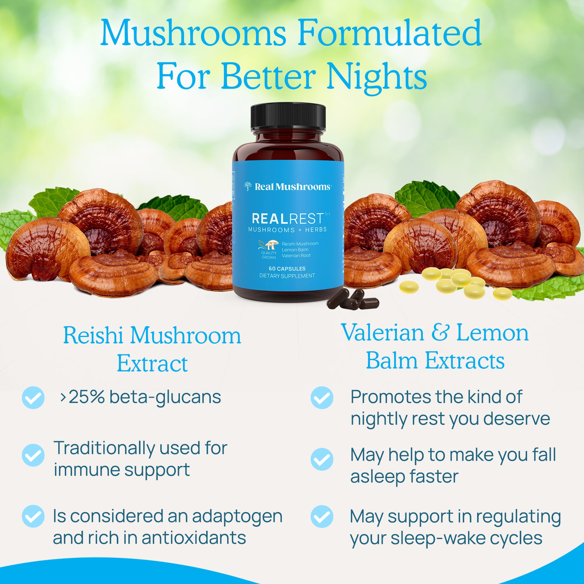 REAL MUSHROOMS RealRest other benefits 