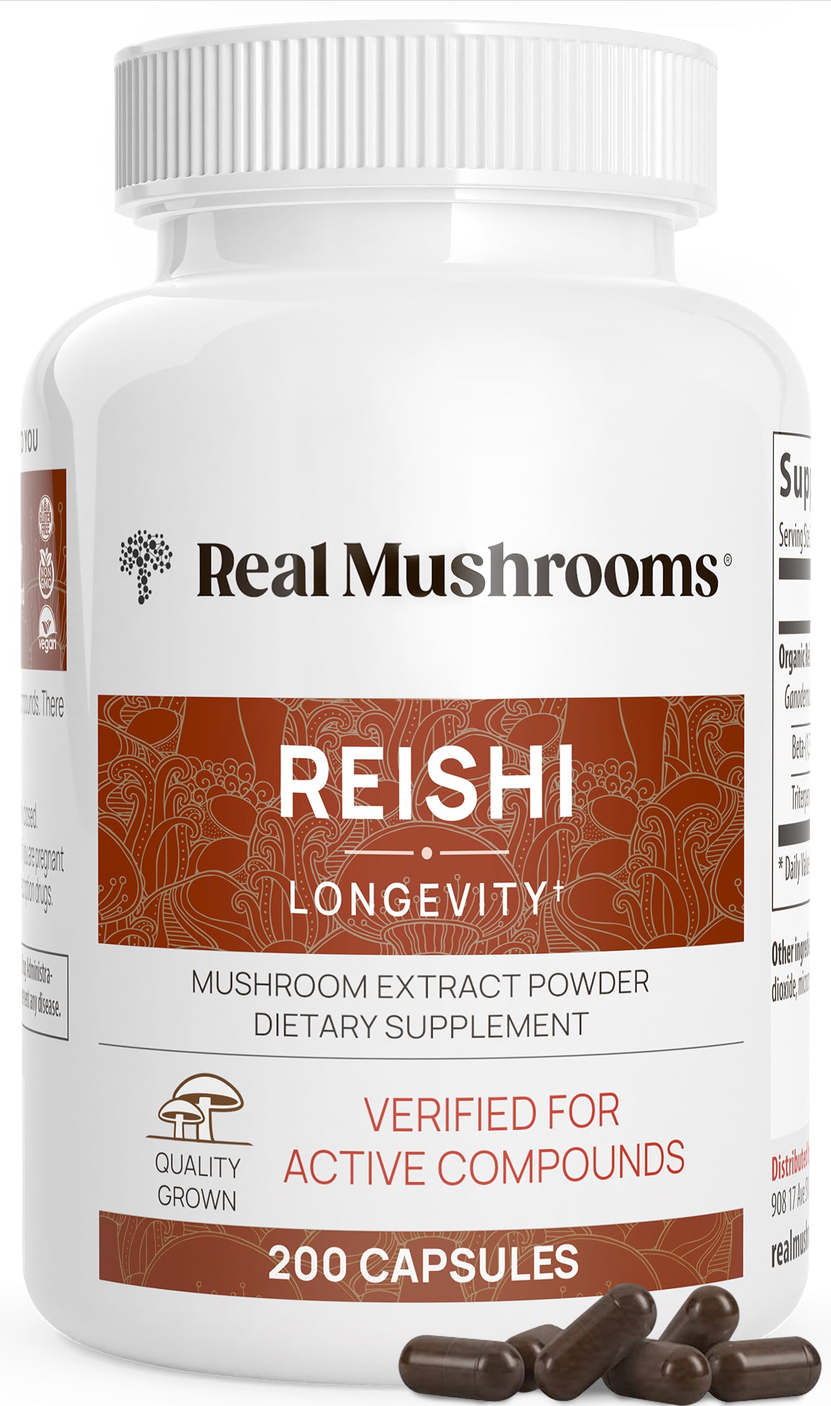 Real Mushrooms Organic Reishi Mushroom Capsules