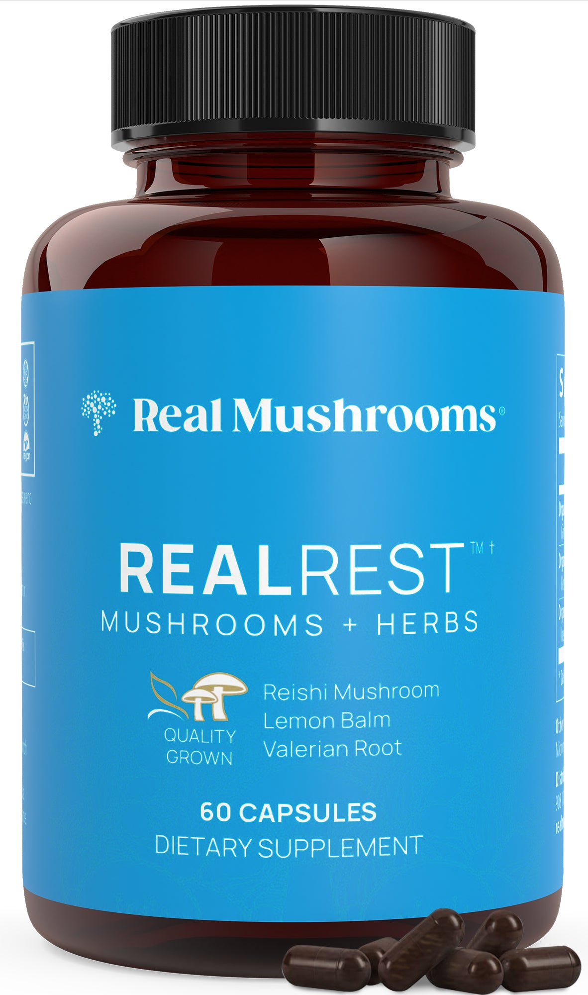 REAL MUSHROOMS RealRest - Reishi, Valerian and Lemon Balm