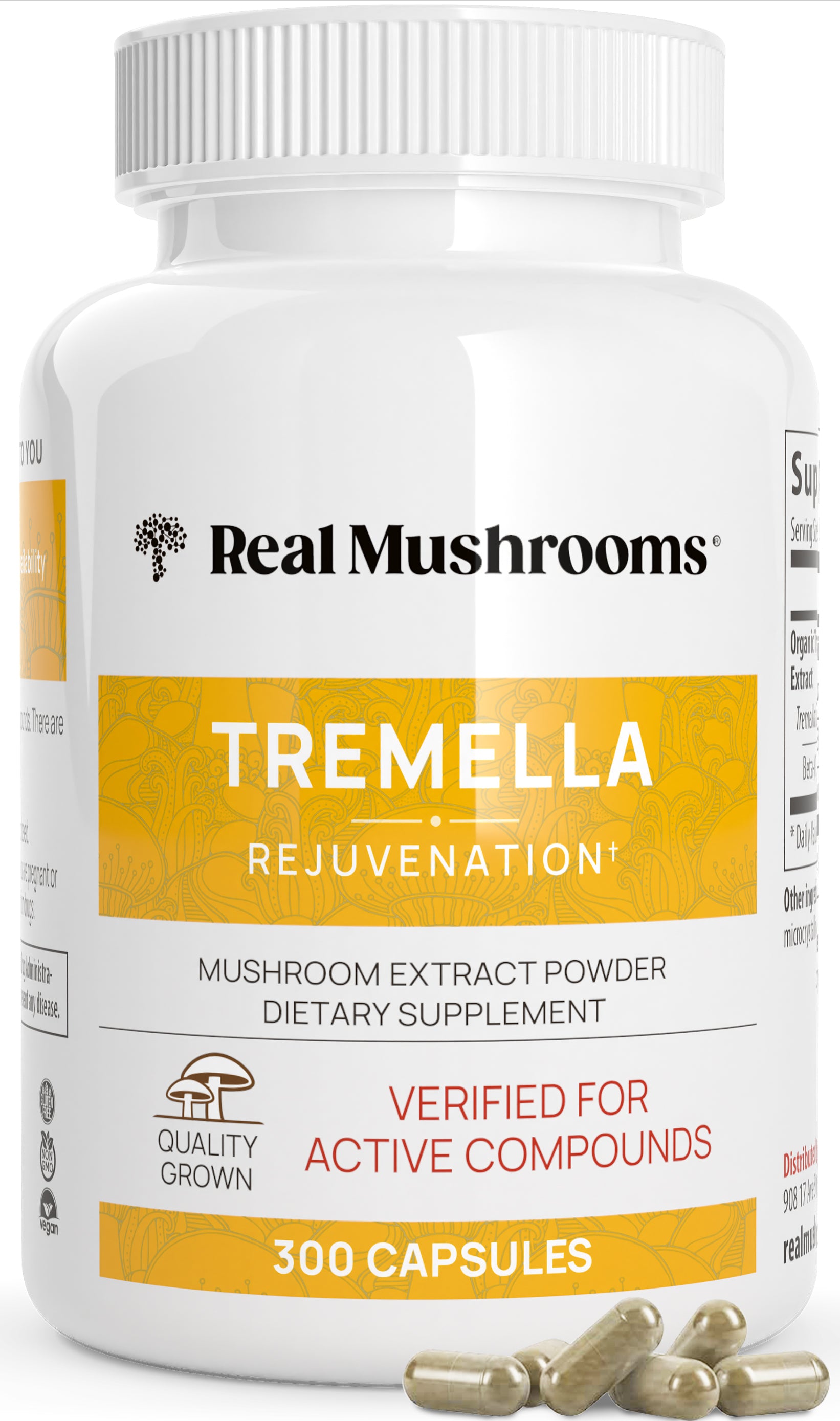 Real Mushrooms Organic Tremella Extract Capsules