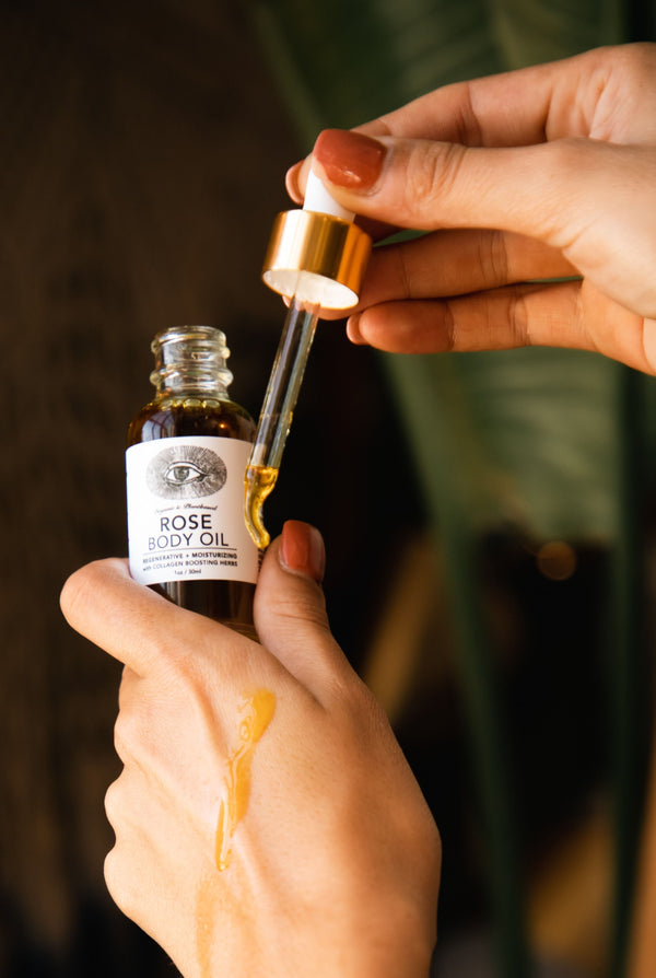 Anima Mundi ROSE Body Oil helps restore damaged skin