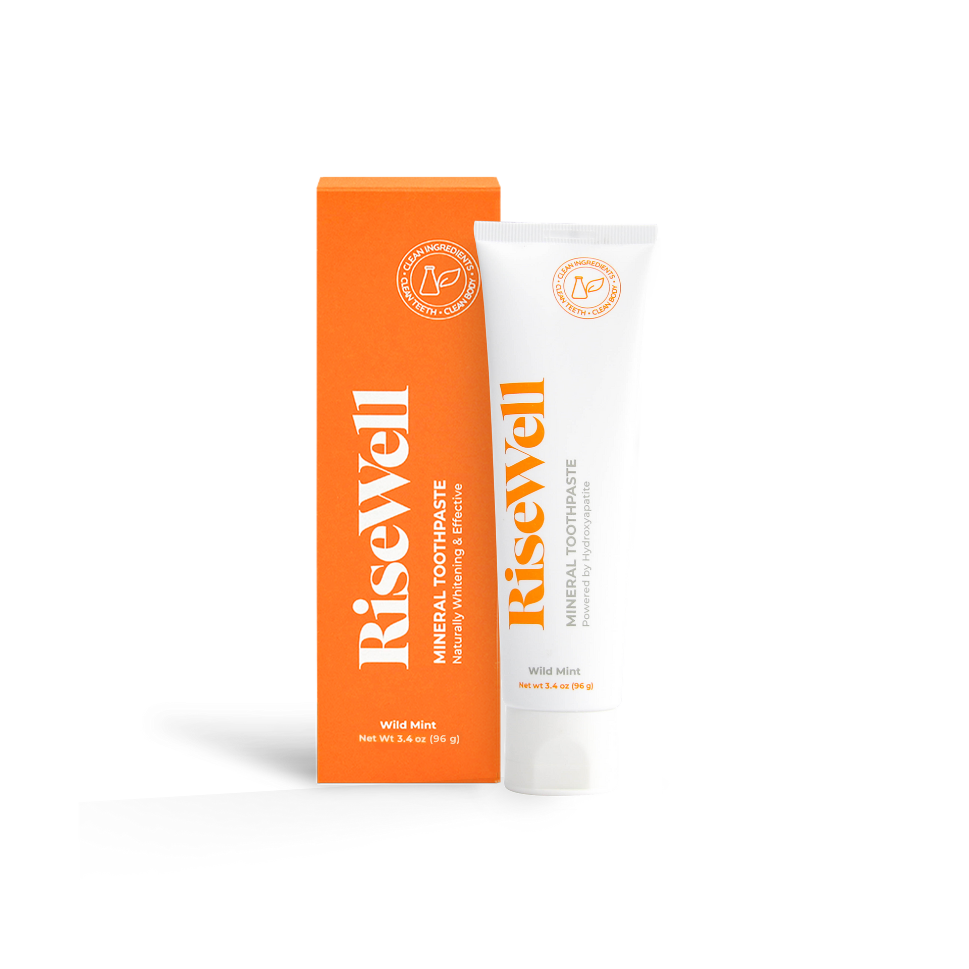 RiseWell Mineral Toothpaste with beautiful packaging