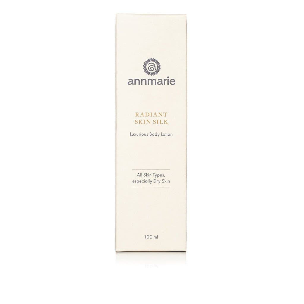 Annmarie Radiant Skin Silk Body Lotion product packaging display