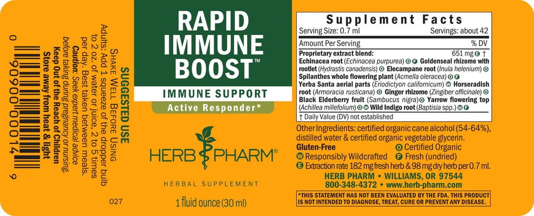 Supplement Facst of Herb Pharm RAPID IMMUNE BOOST - 1 OZ