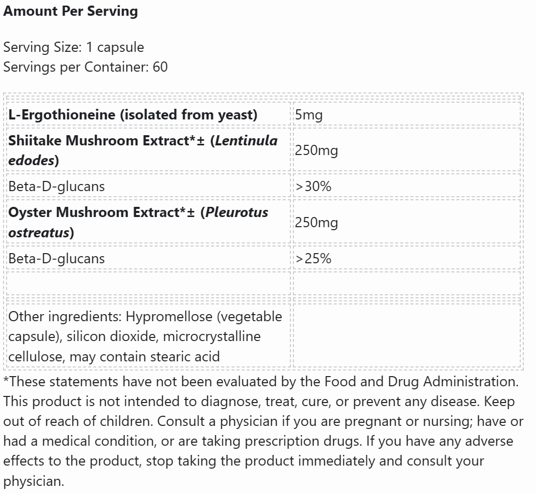 Ergo+ Ergothioneine Supplement 