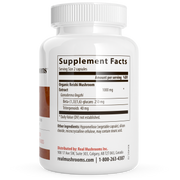 Real Mushrooms Organic Reishi Mushroom Capsules Supplement Facts