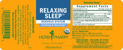 Supplement Facts of Herb Pharm  RELAXING SLEEP - 1 OZ