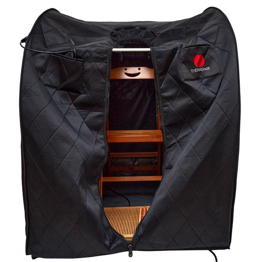Thera360 Plus infrared personal sauna open with chair