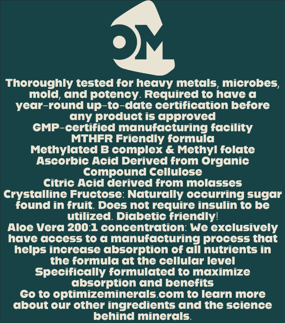 Optimize Minerals Ingredients