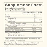 Supplement Facts of KONO Nutrition Full Body Hydrate+ Citrus Flavor