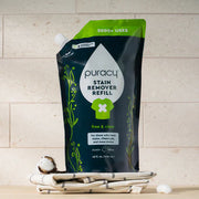 Puracy Laundry Stain Remover Refill pouch with concentrated plant-based stain-fighting formula and 2,000+ uses