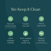 Puracy Laundry Stain Remover made with plant-based ingredients, active enzymes, and cruelty-free standards