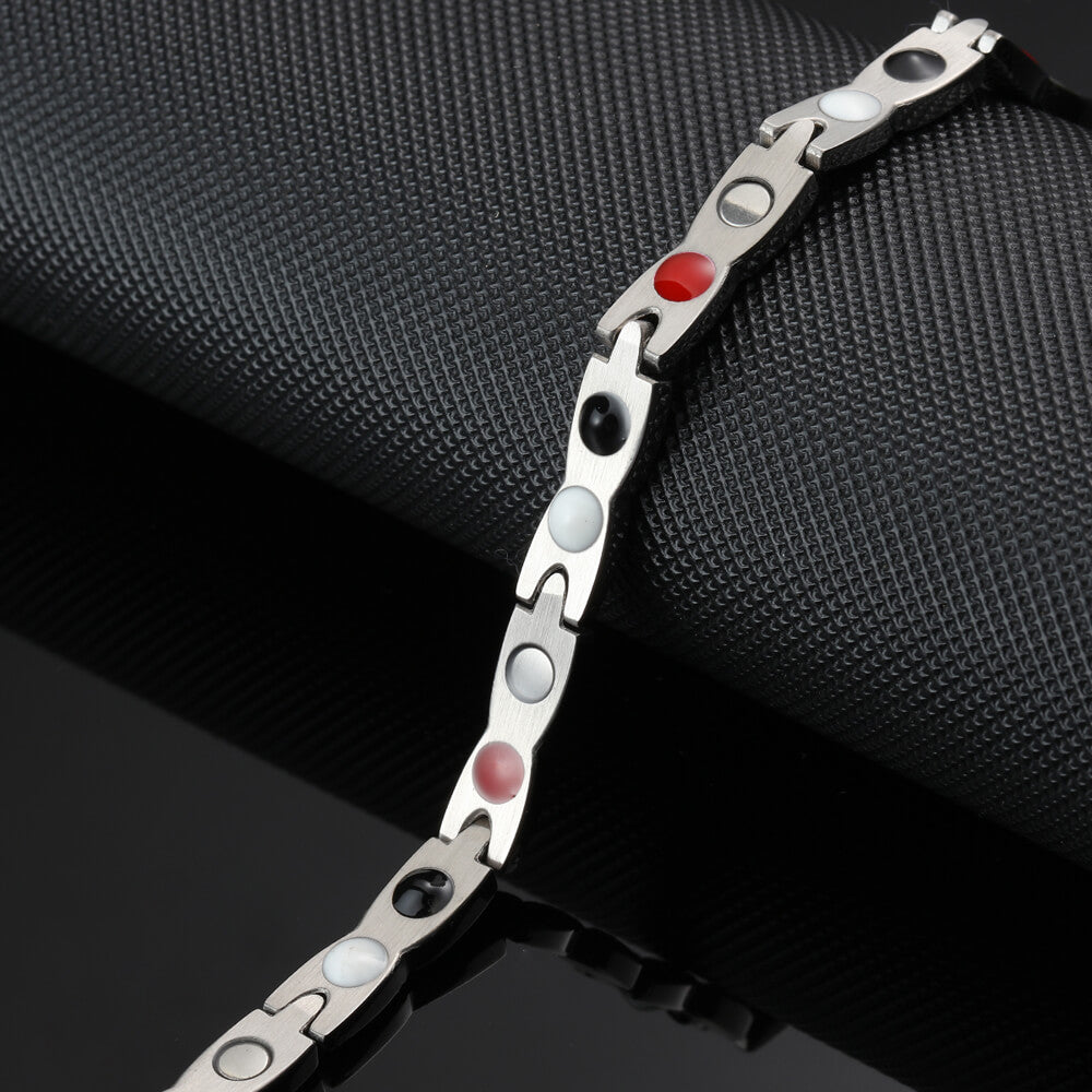HealthyLine Stainless Steel Energy Bracelet 4-in-1. 2 Colors available. Models B025