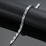 HealthyLine Stainless Steel Energy Bracelet 4-in-1. Silver color. Model B006S