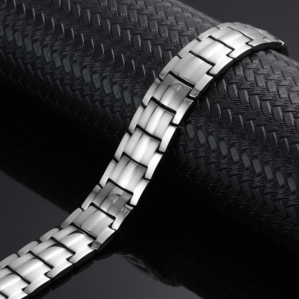 HealthyLine Stainless Steel Energy Bracelet 4-in-1. 2 Colors available. Model B049