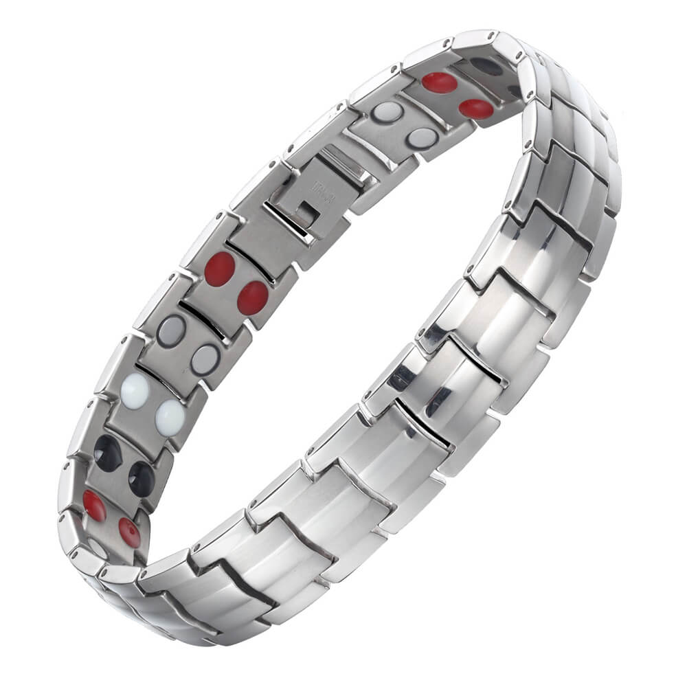 HealthyLine Stainless Steel Energy Bracelet 4-in-1. 2 Colors available. Model B049