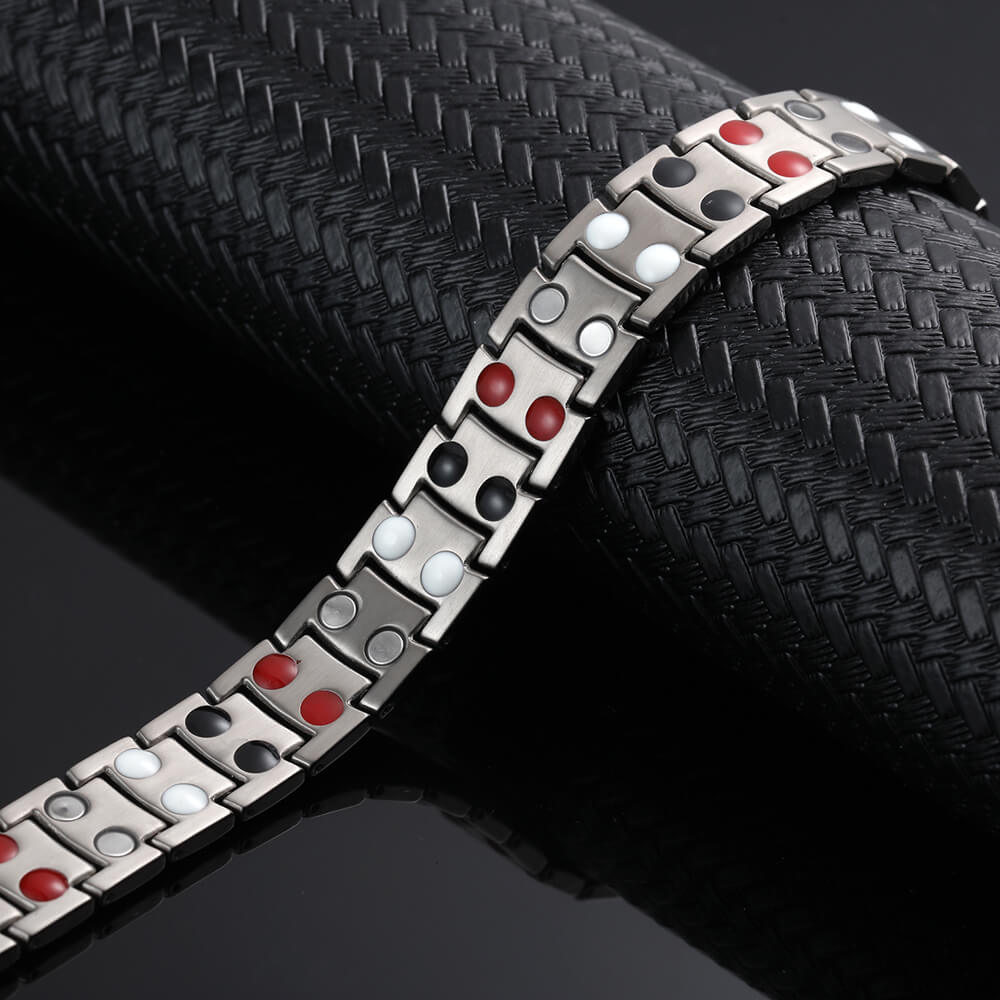 HealthyLine Stainless Steel Energy Bracelet 4-in-1. 2 Colors available. Model B049