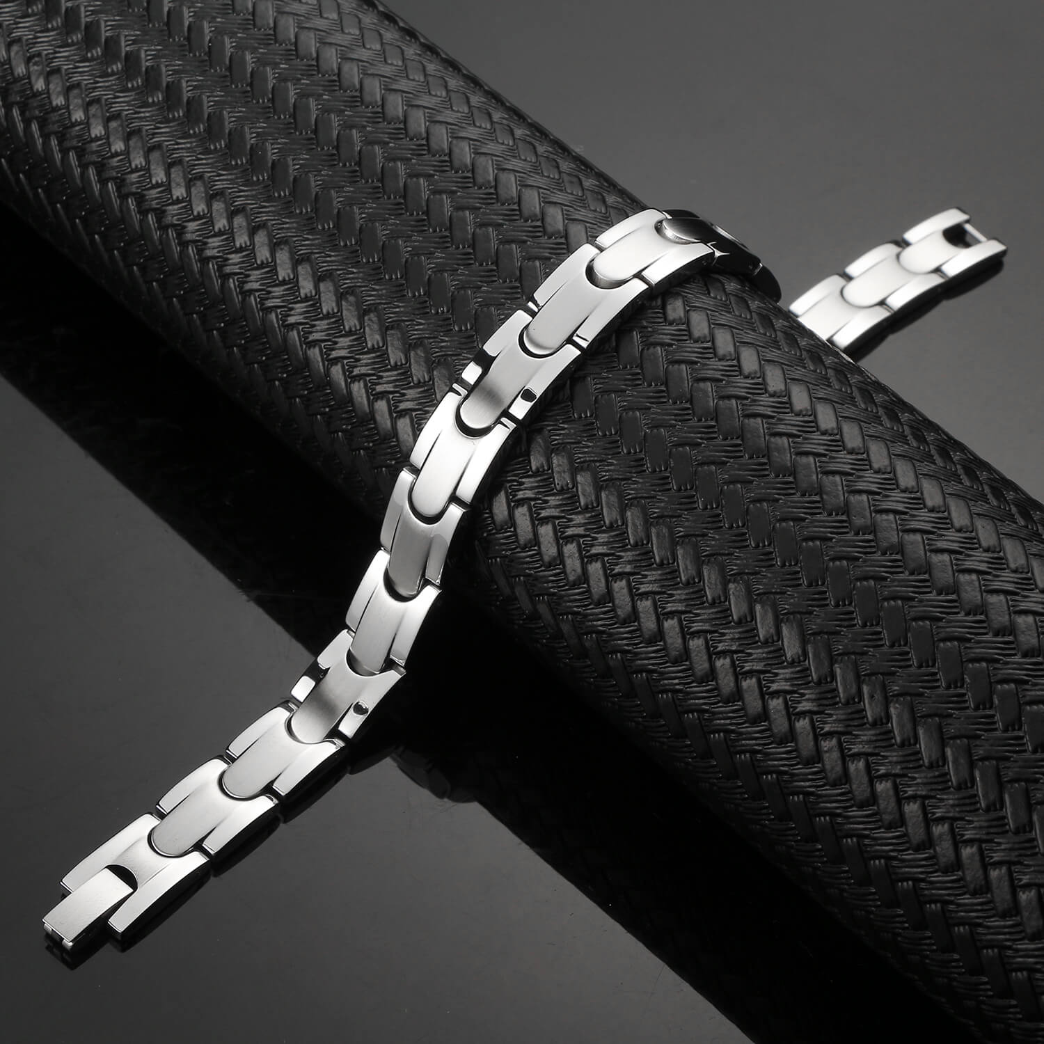 HealthyLine Stainless Steel Energy Bracelet 4-in-1. 2 Colors available. Model B113