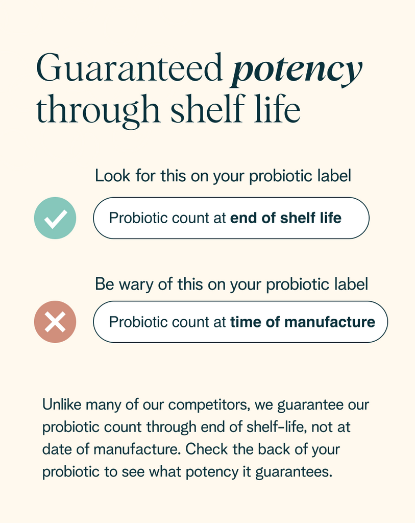 Guaranteed potency through shelf life - Ora Organic Trust Your Gut: Probiotic & Prebiotic Powder