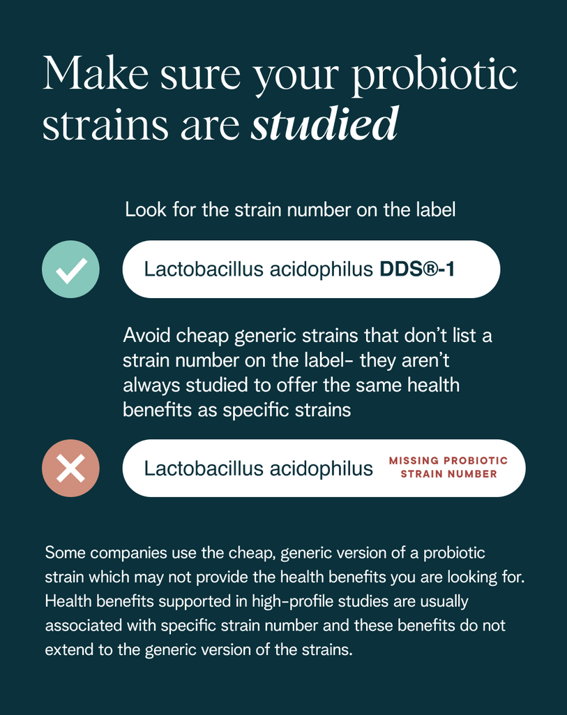 Ora Organic Trust Your Gut: Probiotic & Prebiotic Powder - Make sure your probiotic strains are studied
