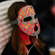 Relax while using Therasage TheraGlow Mask2Go+