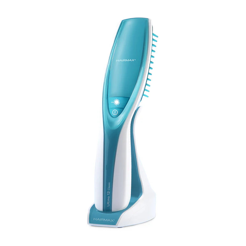 Hairmax Ultima 12 Classic LaserComb in stand
