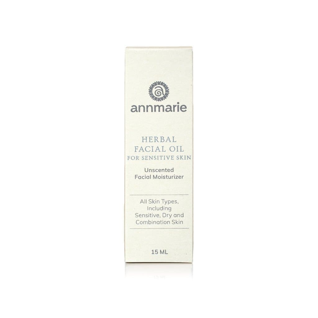 Annmarie Herbal Facial Oil for Sensitive Skin product box display