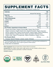 Vanilla Supplement Facts