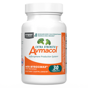 Supplement bottle labeled 'Extra Strength Avmacol' on a white background - 30 count