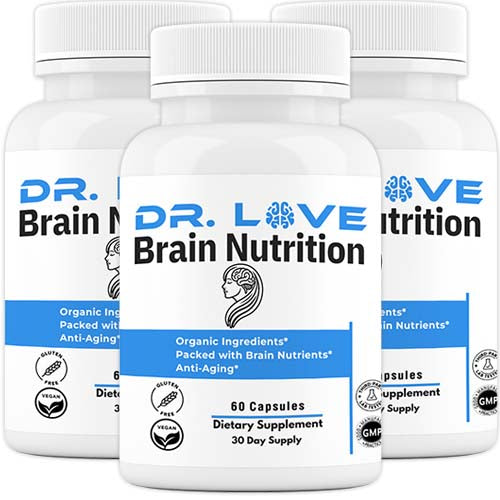 3 bottles of Dr Love Brain Nutrition