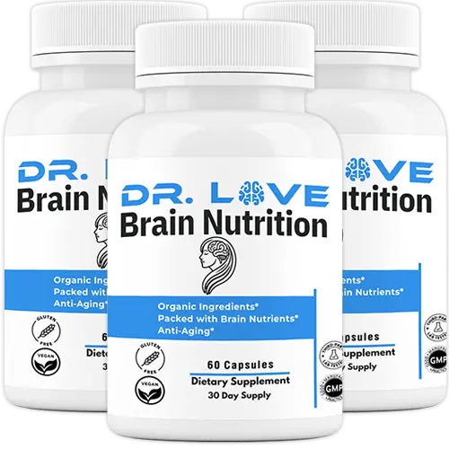 3 bottles of Dr Love Brain Nutrition