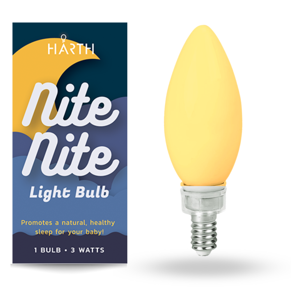 HarthYourHome Nite-Nite Light Bulb (3 Watts) Perfect for Nursery. Dimmable. 1 Bulb 3 Watts