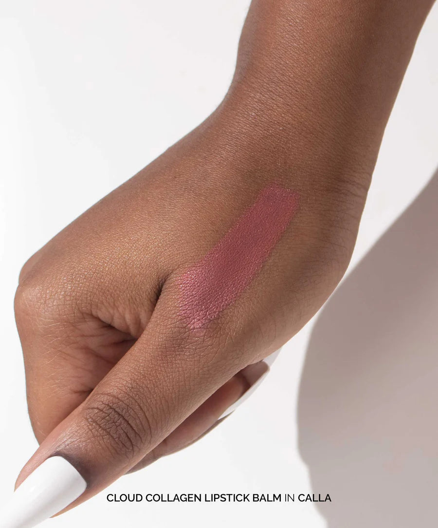 Experience the versatility and beauty of Fitglow Beauty Cloud Collagen Lipstick + Cheek Balm in Calla